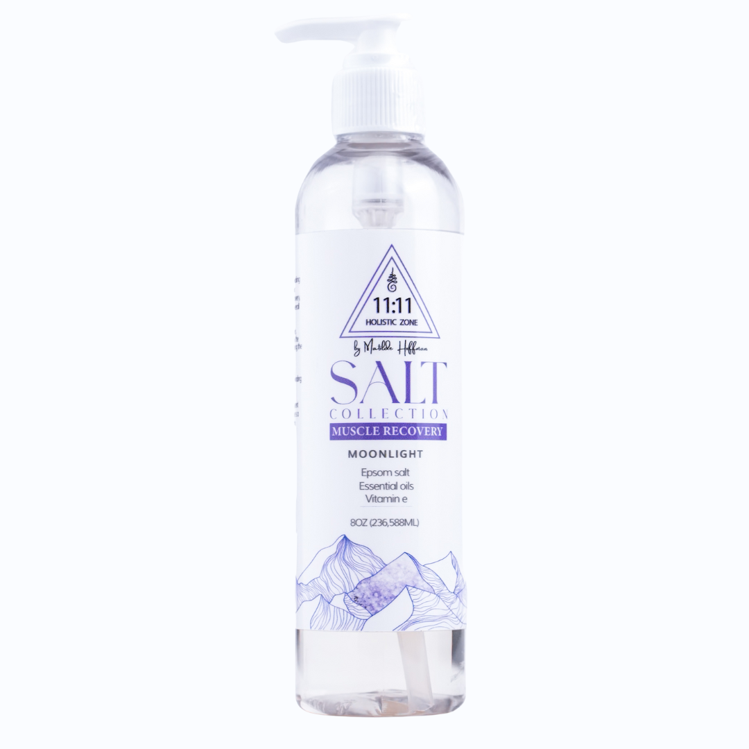 1111 Holistic Zone Body and Hands Wash Liquid Soap Moonlight Pure Epson Magnesium Salt Muscle Recovery Vitamin E Lavander and Tea tree Essential Oils