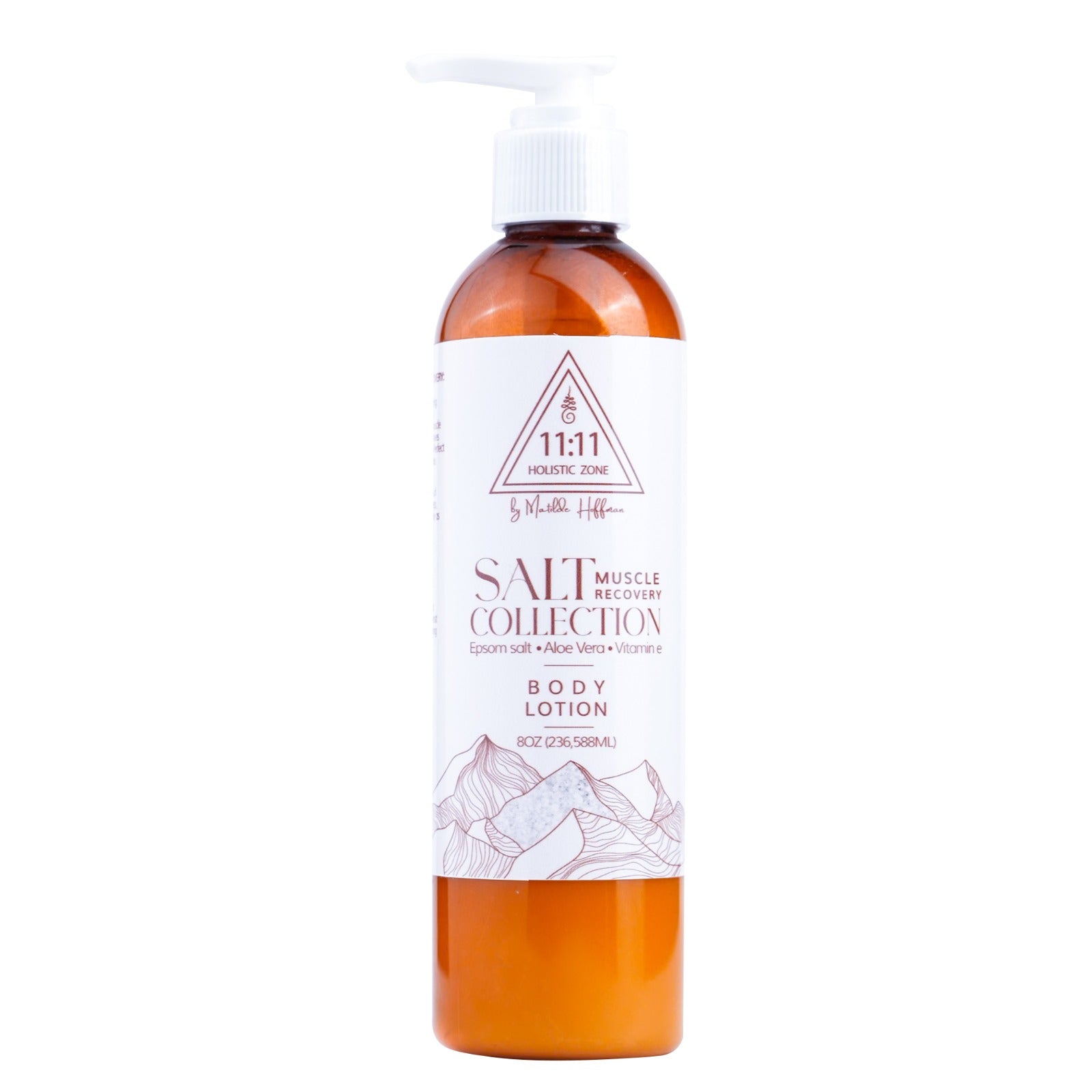 1111 Holistic Zone BODY LOTION MUSCLE RECOVERY with Epson Magnesium Salt, Sage Essential Oil, Vitamin E and Alohe Vera for Woman and Men
